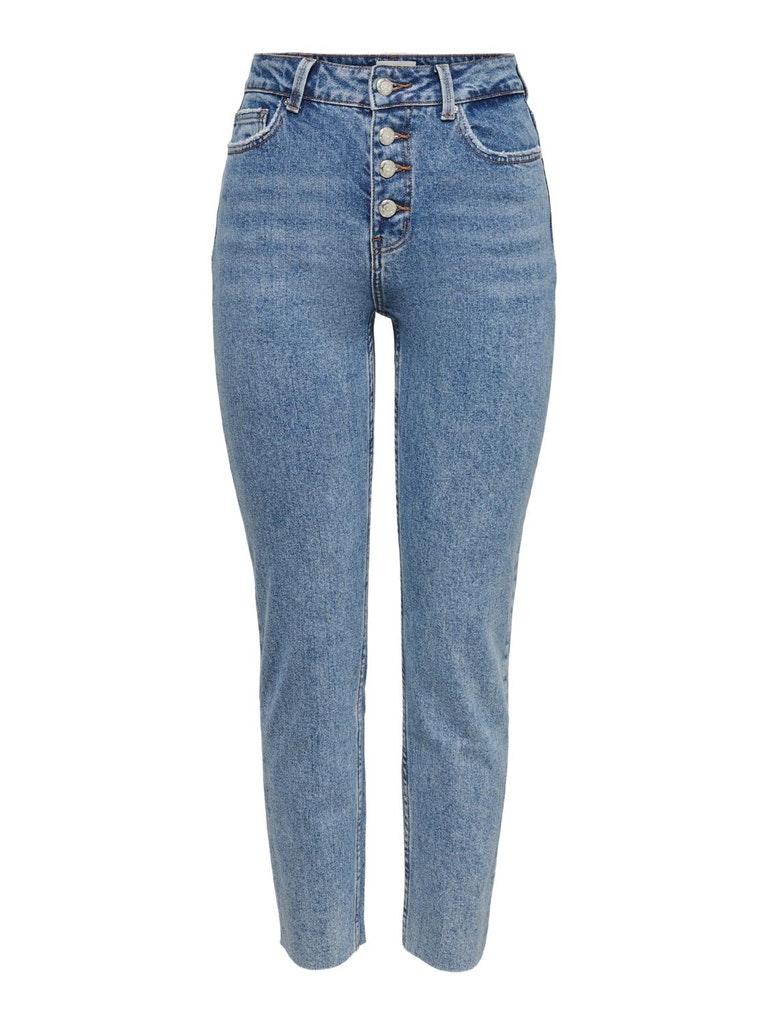 ONLY Damen Jeans ONLEMILY HW ST CR ANK RW BTN MAE06 NOOS