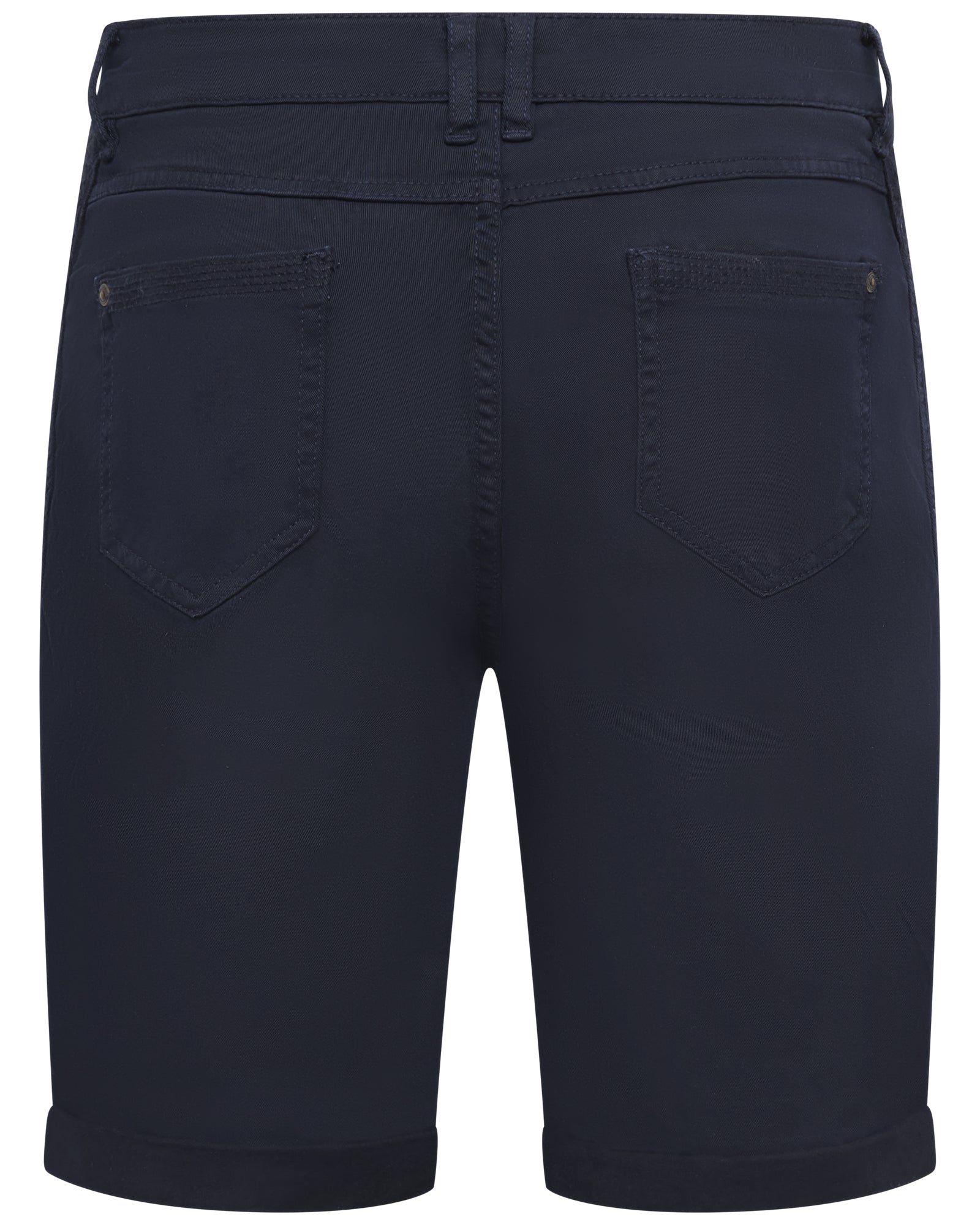 s.Oliver Damen Bermuda Shorts Straight Leg – Sommerhose in Navy, Beige & Weiß