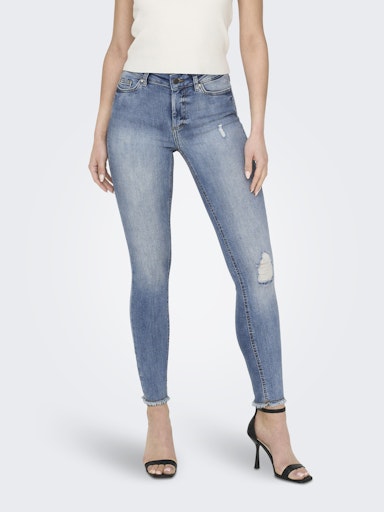 Only Damen Jeans ONLBLUSH MID SK ANK RW REA333NOOS