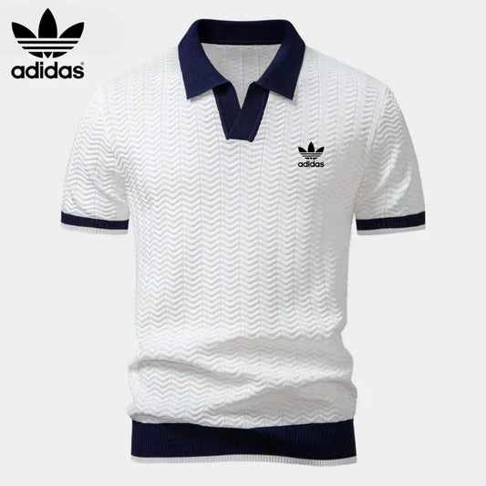Retro-Strick-Polohemd